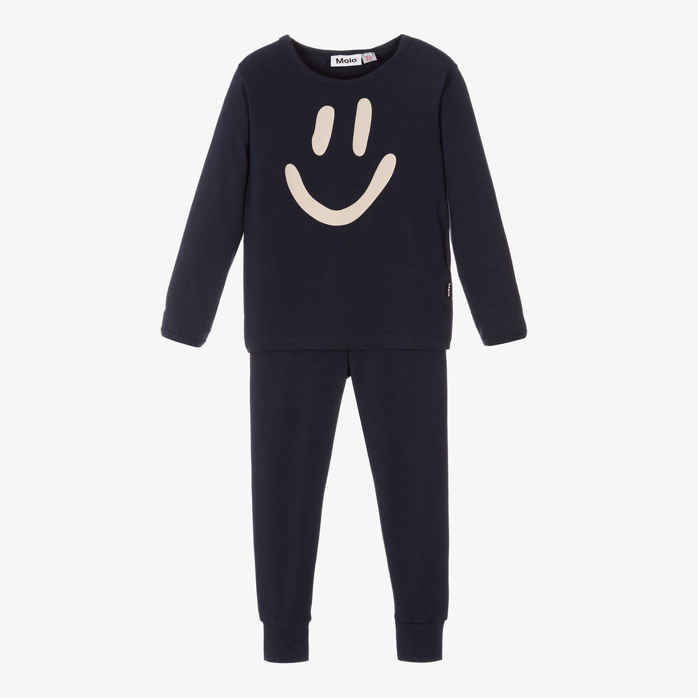 Molo - Blue Organic Cotton Pyjamas | Childrensalon