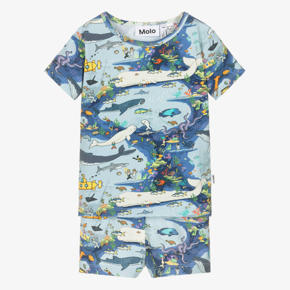 Molo-Синий комплект пижамы с принтом для мальчиков | Childrensalon Outlet