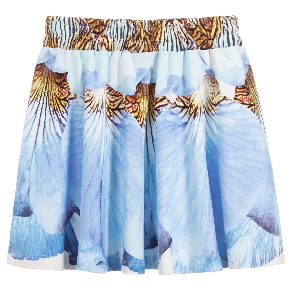 Molo-Blue Organic Cotton Skirt  | Childrensalon Outlet
