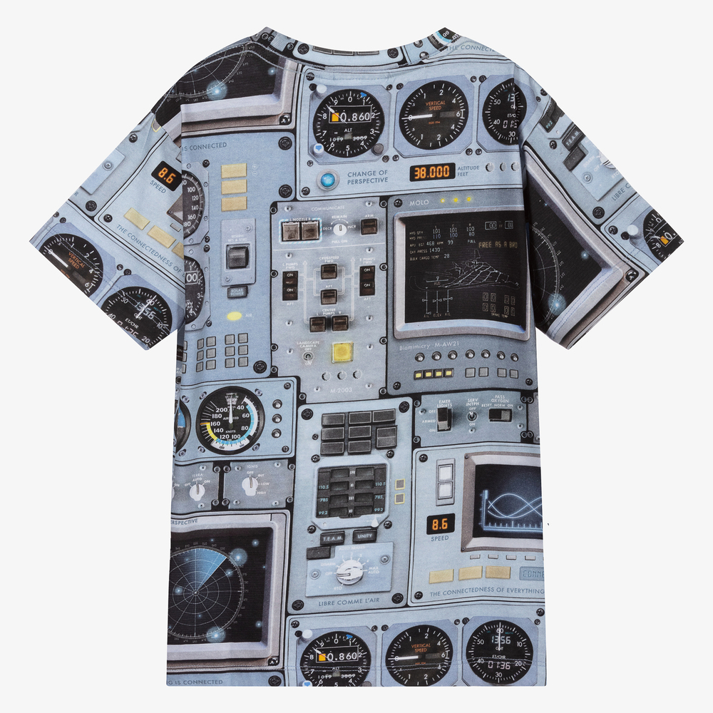 Molo-تيشيرت قطن عضوي لون أزرق للأولاد | Childrensalon Outlet