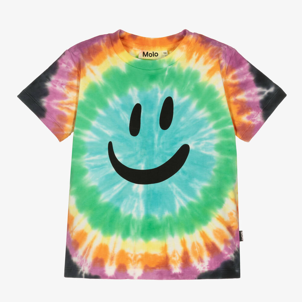 Molo-Blue Organic Cotton Tie-Dye T-Shirt | Childrensalon Outlet