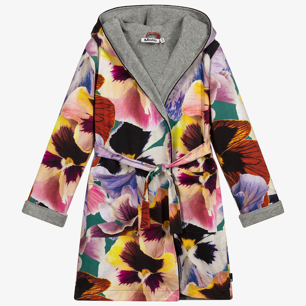 Molo - Blue & Purple Floral Bathrobe | Childrensalon