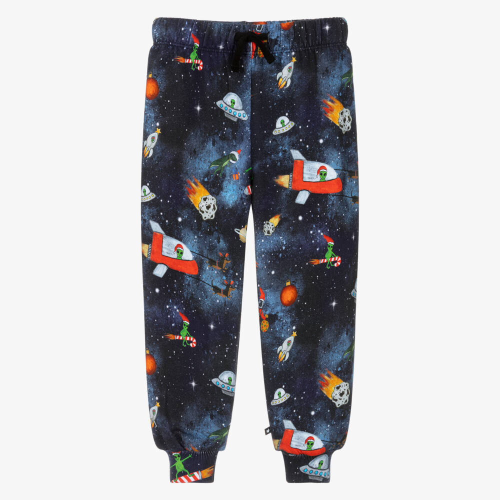 Molo-Blue Space Print Joggers | Childrensalon Outlet