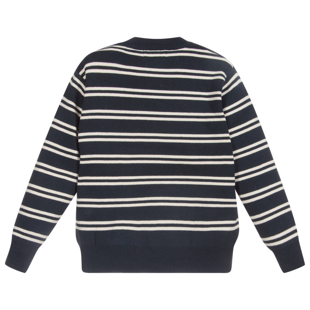 Molo - Blue Striped Cotton Sweater 