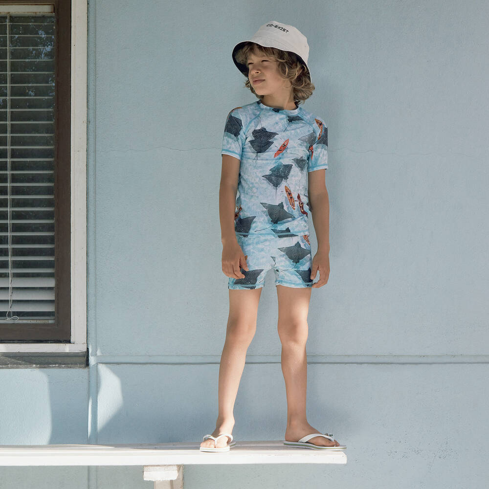Molo-Blue Swim Shorts (UPF50+) | Childrensalon Outlet