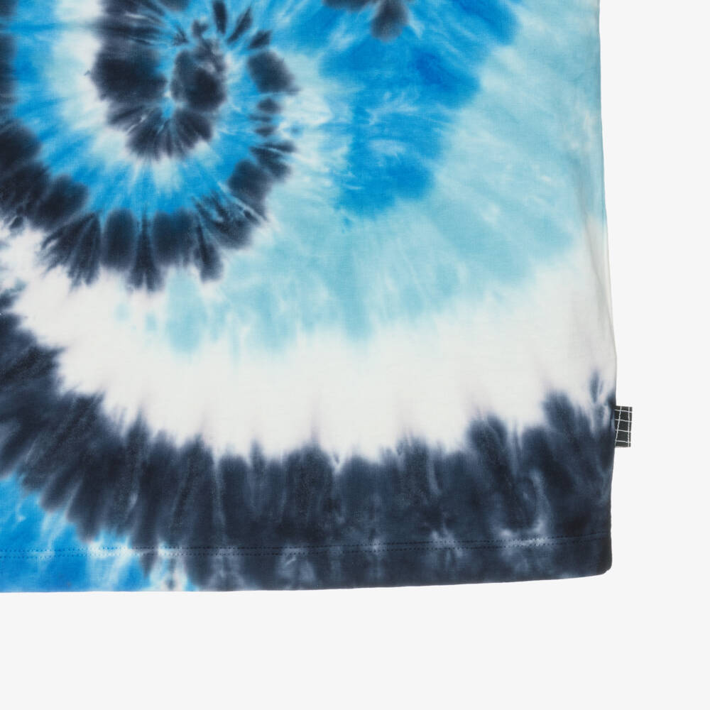 Molo-Blue Tie-Dye Cotton Vest Top | Childrensalon Outlet