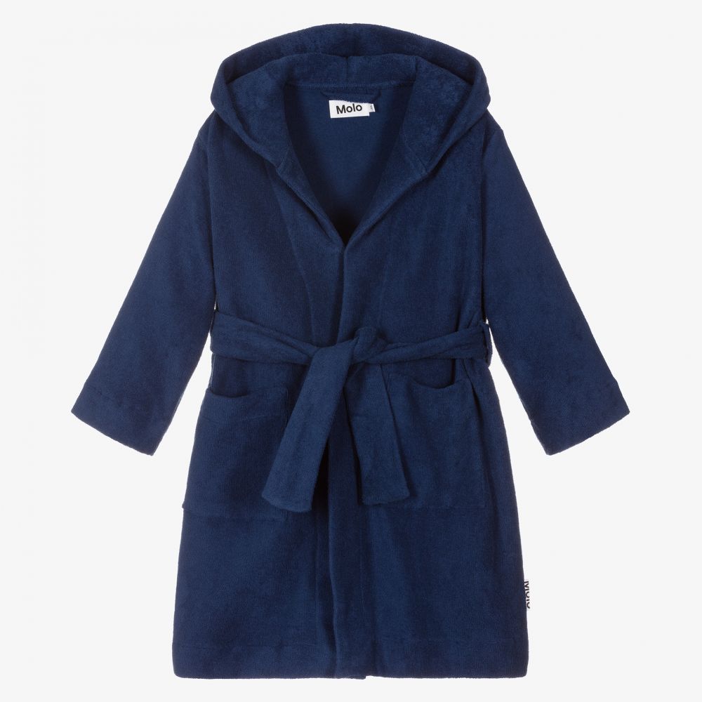 Molo - Blue Towelling Dressing Gown | Childrensalon