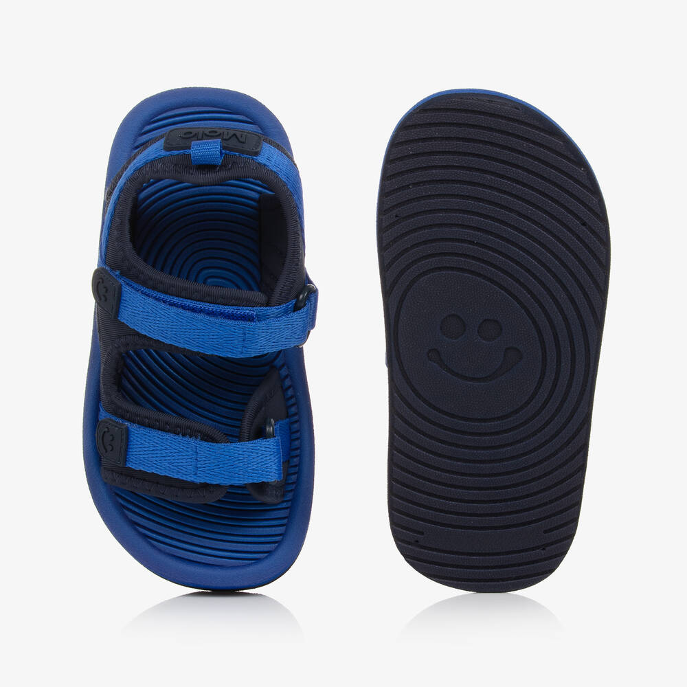 Molo-Blue Velcro Foam Sandals | Childrensalon Outlet