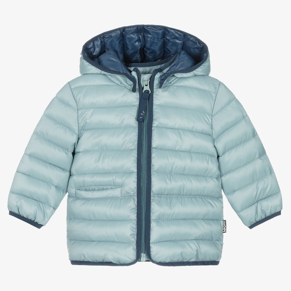 Molo - Blue Water-Repellent Puffer Jacket | Childrensalon