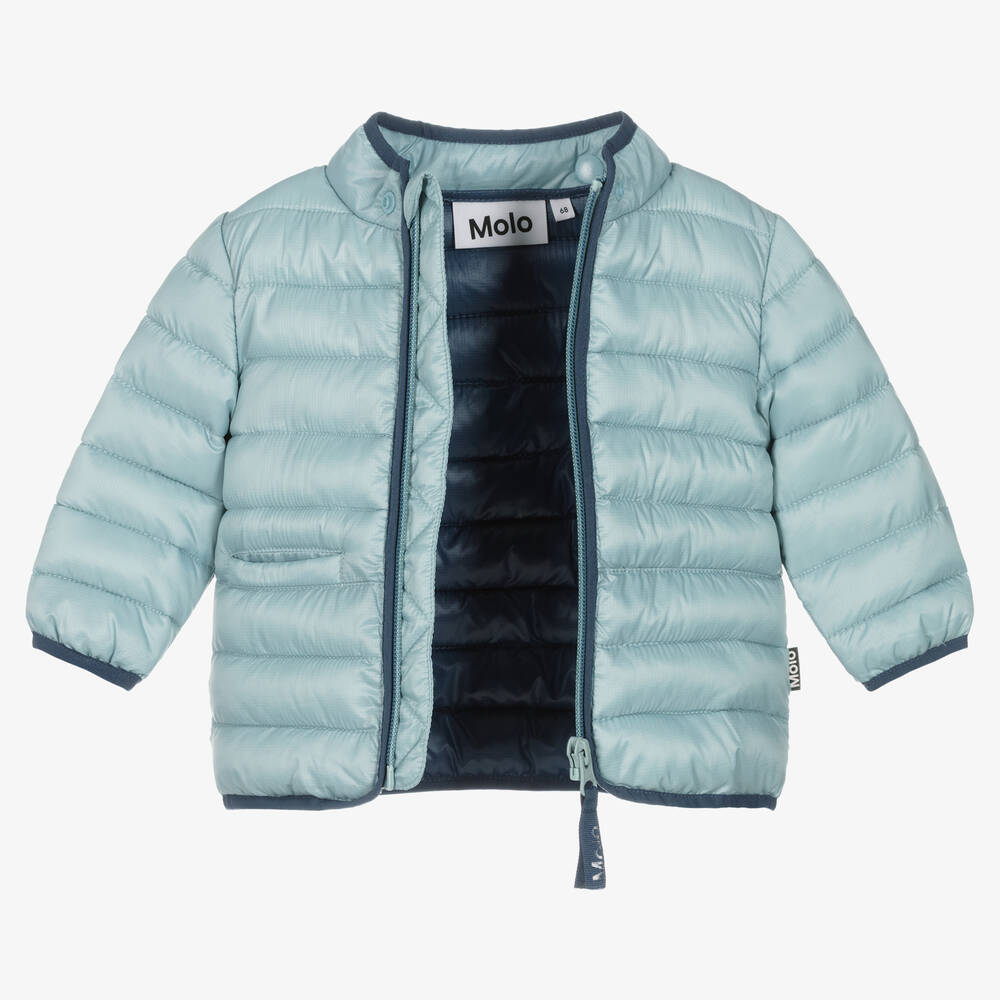 Molo-Blue Water-Repellent Puffer Jacket | Childrensalon Outlet