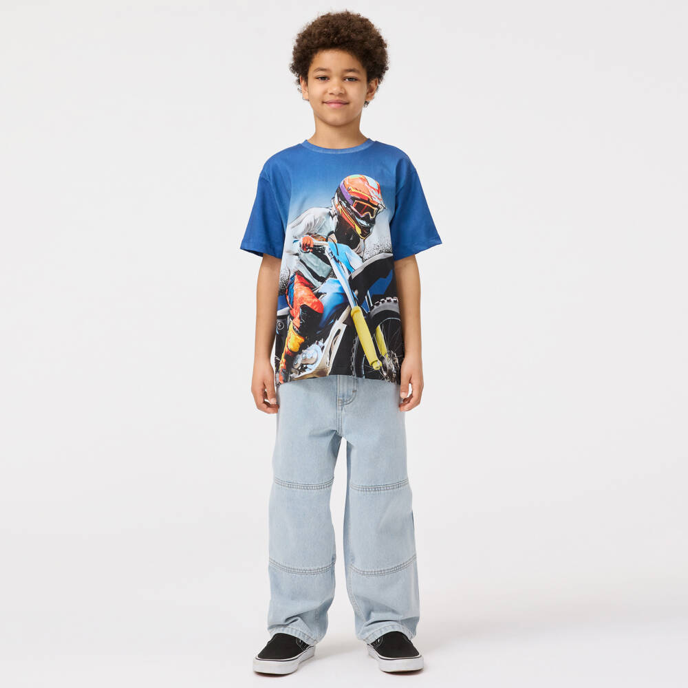 Molo-Boys Adventure Blue Bike Tee | Childrensalon Outlet