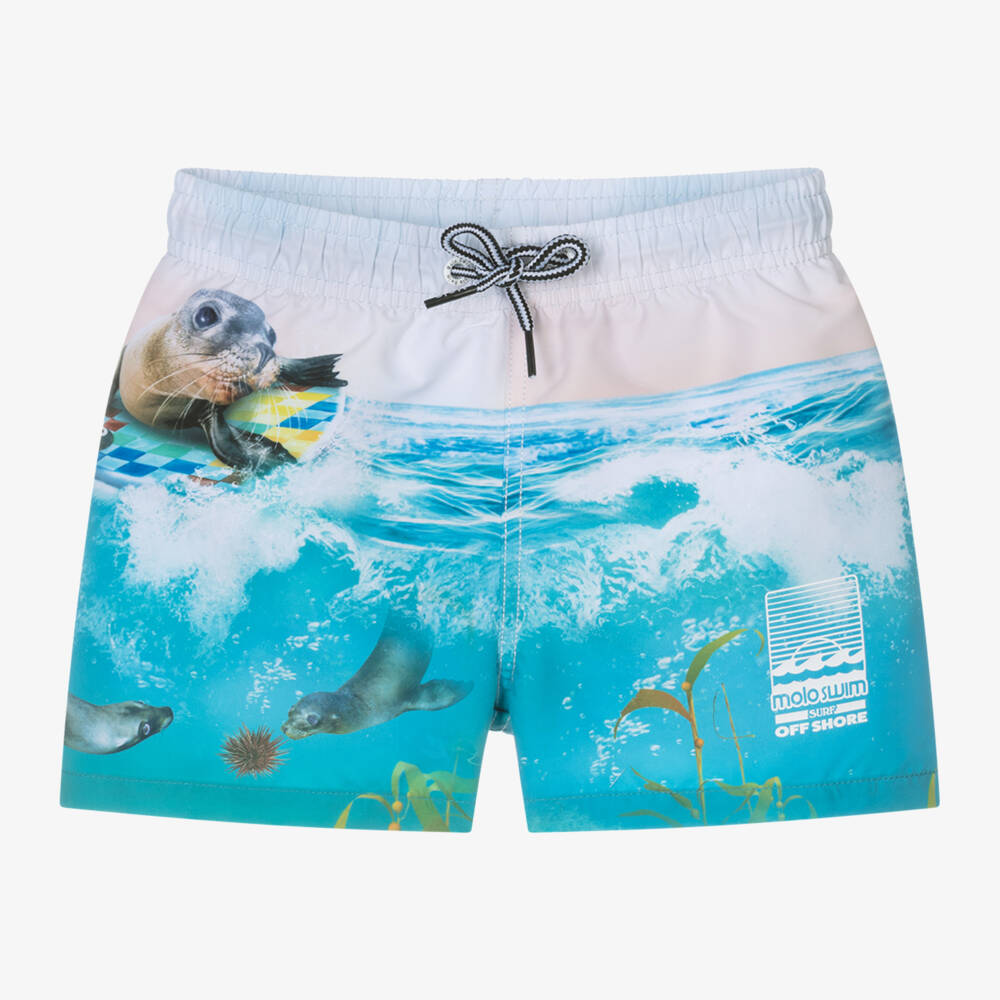 Molo-Boys Aqua Sealife Swim Trunks | Childrensalon Outlet
