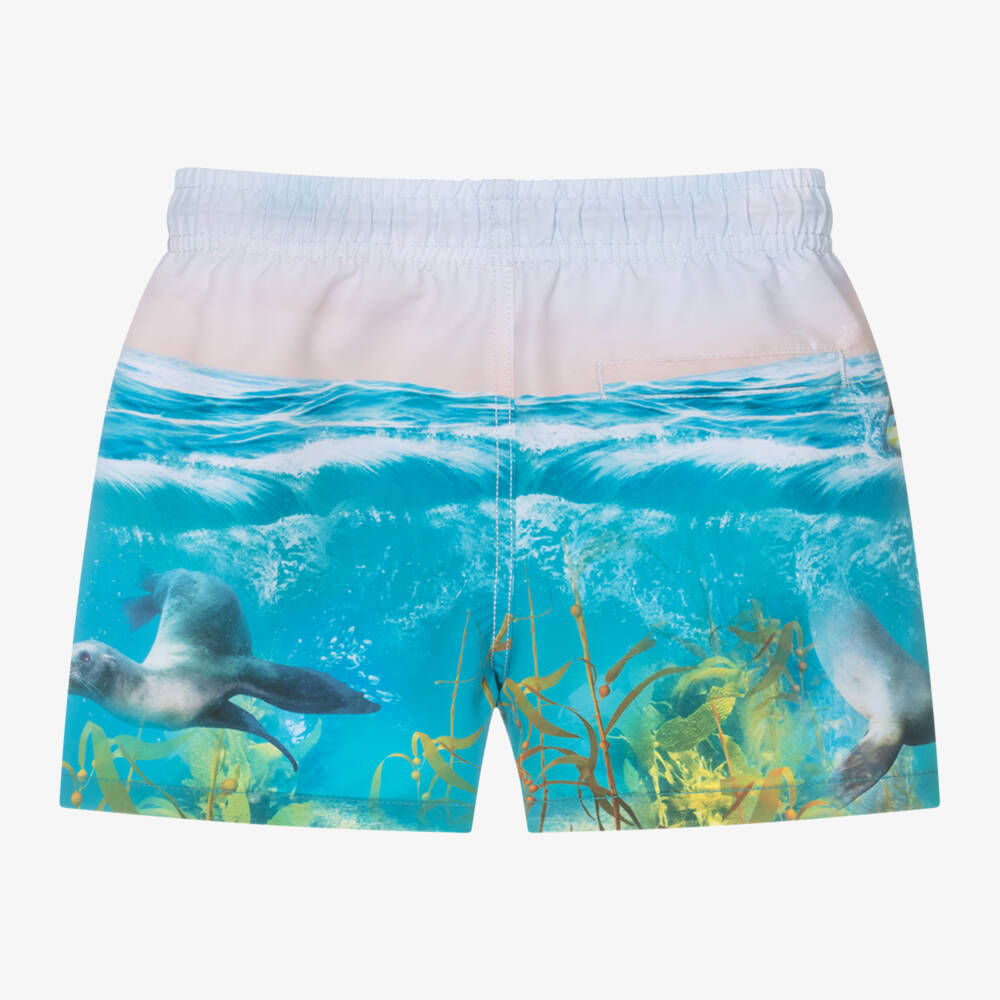 Molo-Boys Aqua Sealife Swim Trunks | Childrensalon Outlet