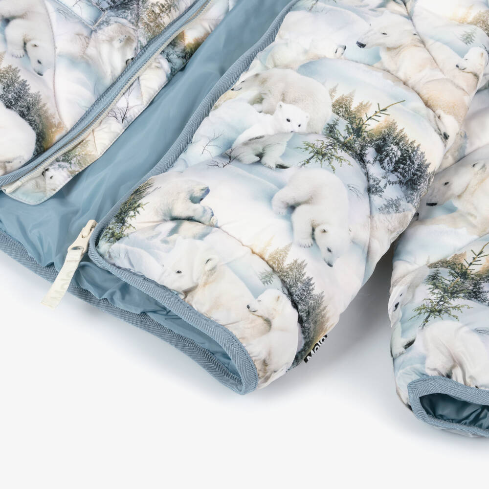 Molo-Boys Arctic Blue Bear Coat | Childrensalon Outlet