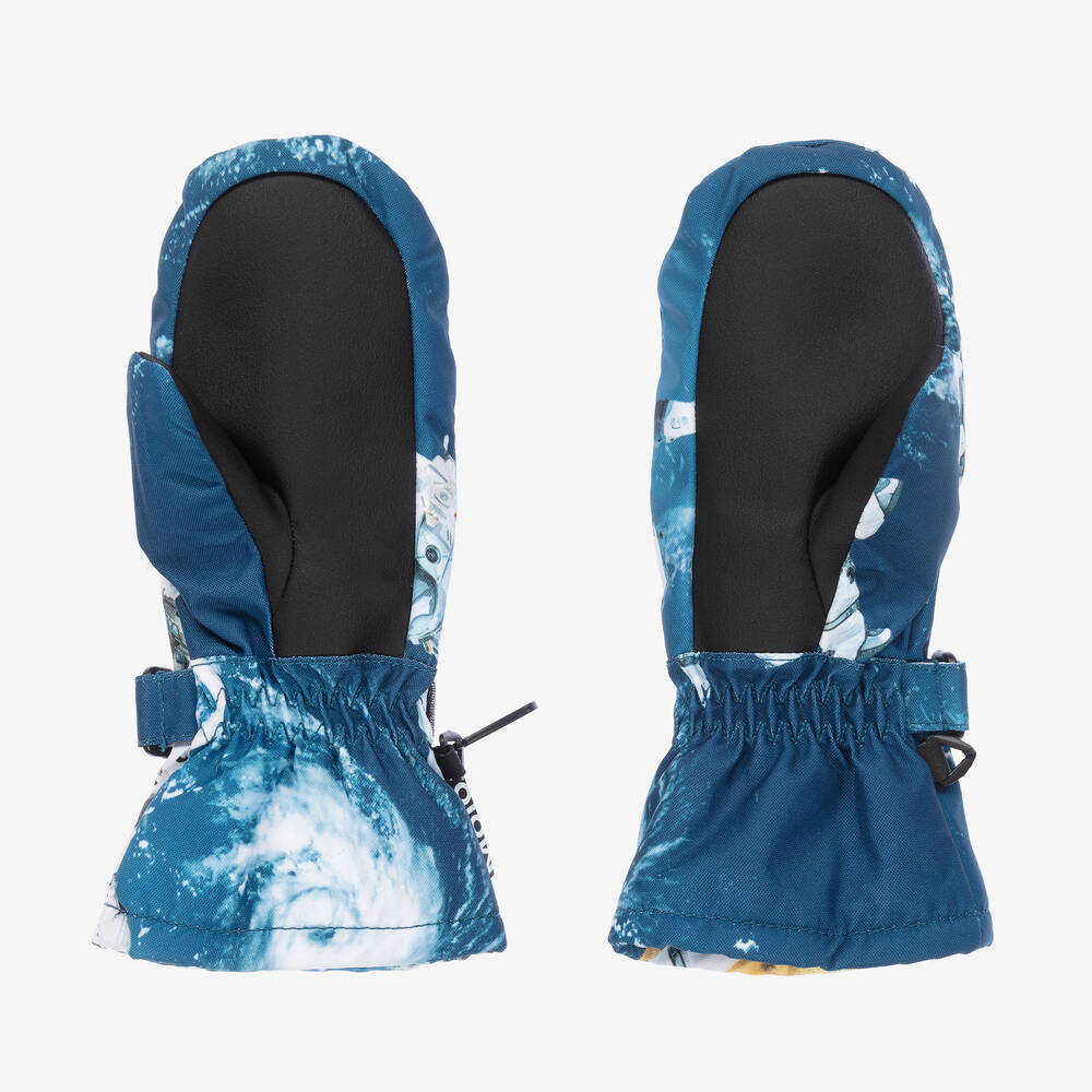 Molo-Boys Astronauts Print Ski Mittens | Childrensalon Outlet