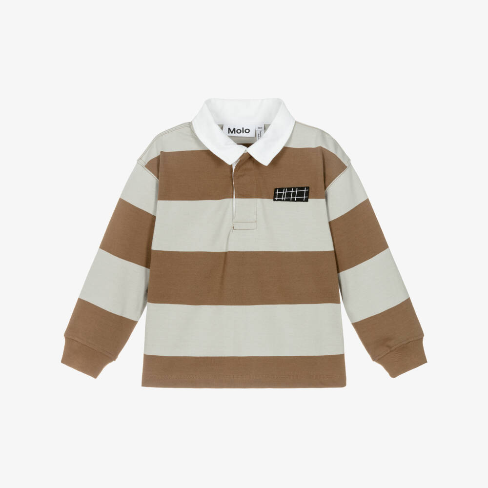 Molo-بولو مخطط بالبيج والرمادي للأولاد | Childrensalon Outlet