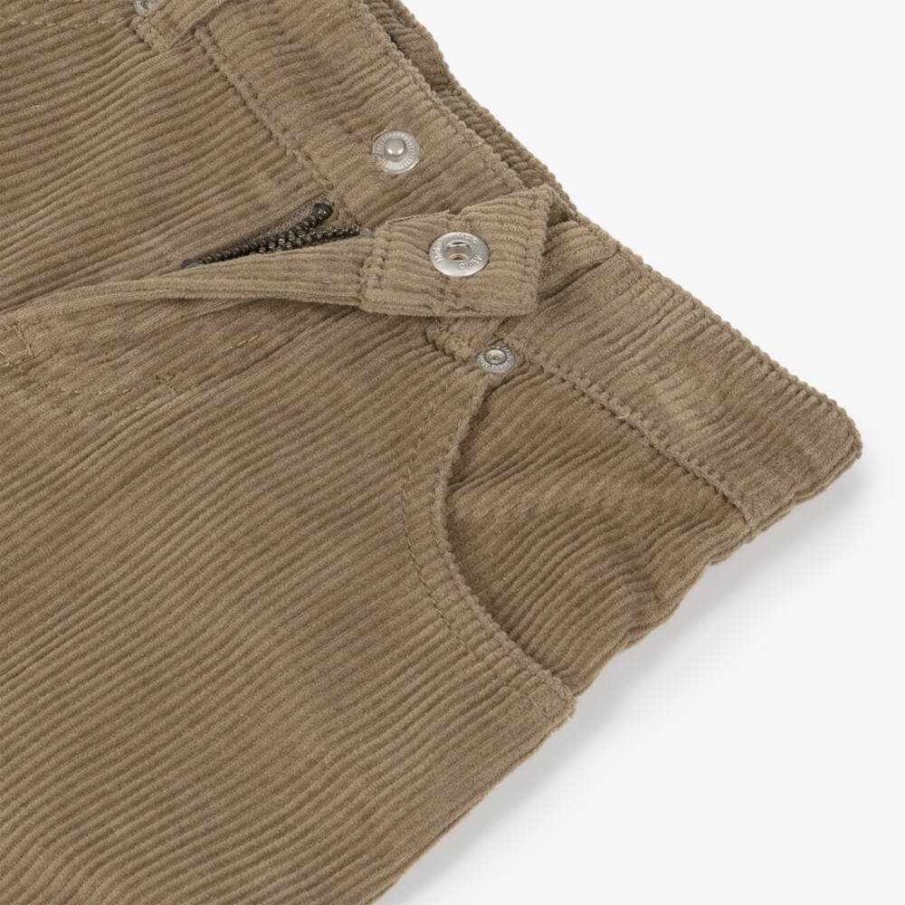 Molo-Boys Beige Corduroy Relaxed Trousers | Childrensalon Outlet