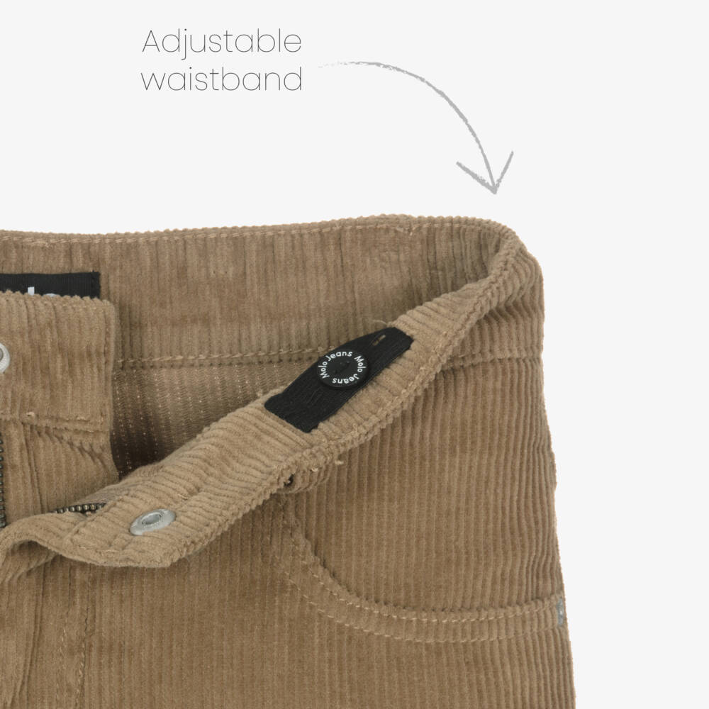 Molo-Boys Beige Corduroy Relaxed Trousers | Childrensalon Outlet
