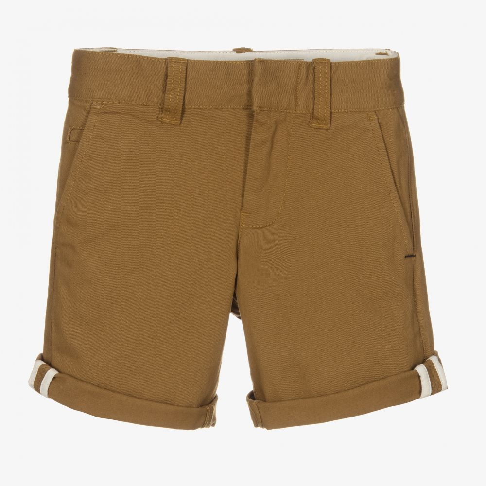 Molo - Boys Beige Cotton Chino Shorts | Childrensalon
