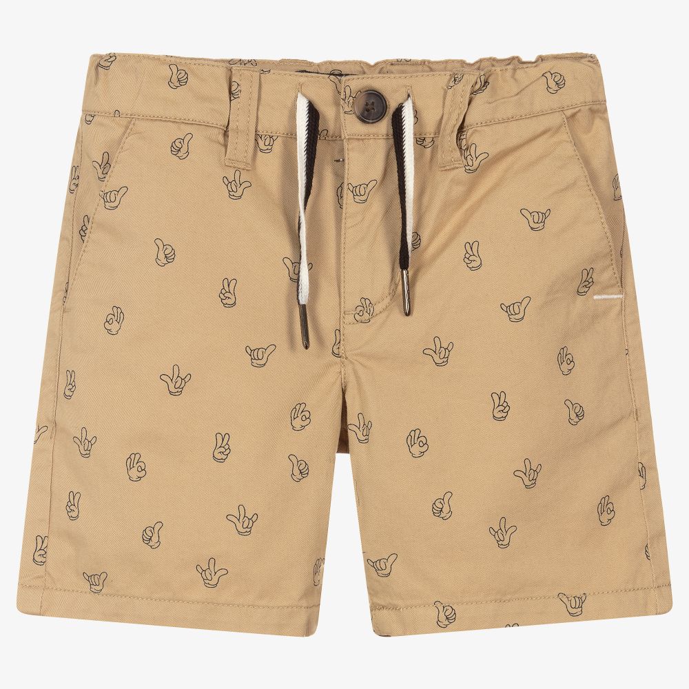Molo - Boys Beige Cotton Shorts | Childrensalon
