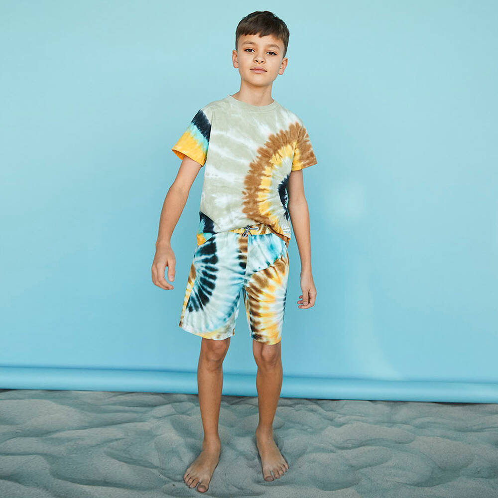 Molo-Бежевая хлопковая футболка с эффектом тай-дай | Childrensalon Outlet