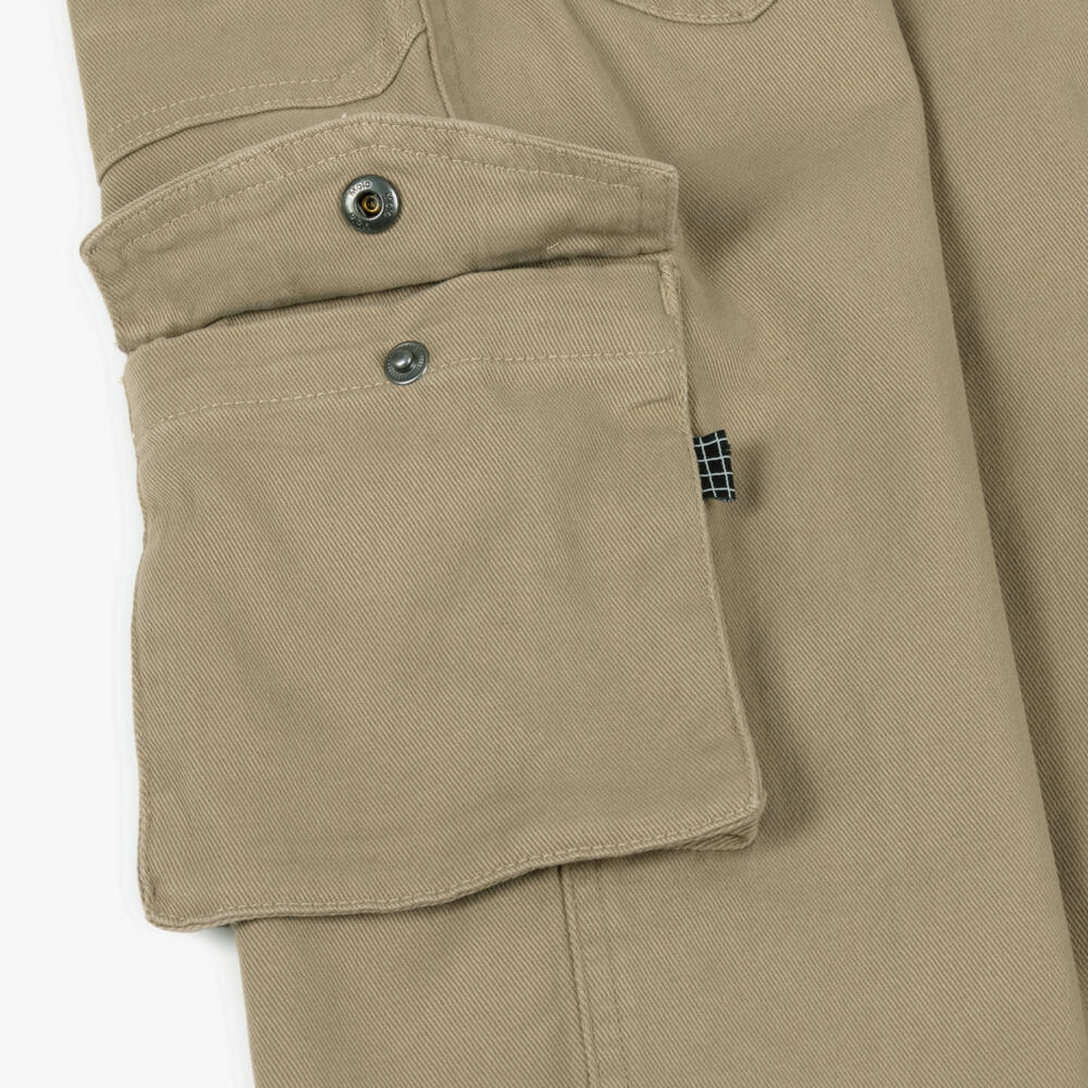 Molo-Boys Beige Cotton Twill Cargo Trousers | Childrensalon Outlet
