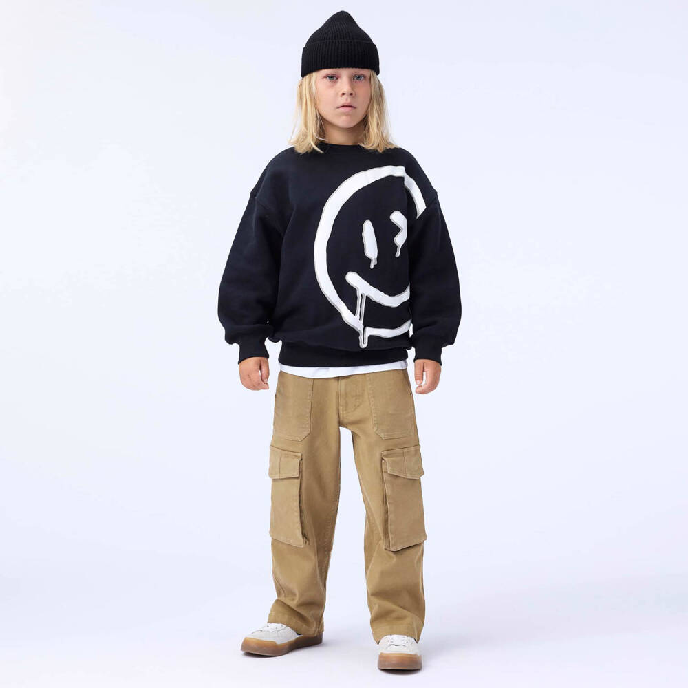 Molo-Boys Beige Cotton Twill Cargo Trousers | Childrensalon Outlet