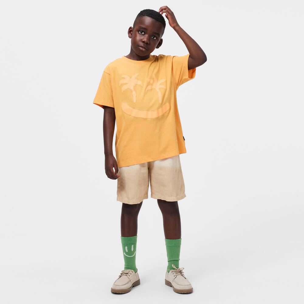 Molo-Boys Beige Gradient Linen & Cotton Shorts | Childrensalon Outlet