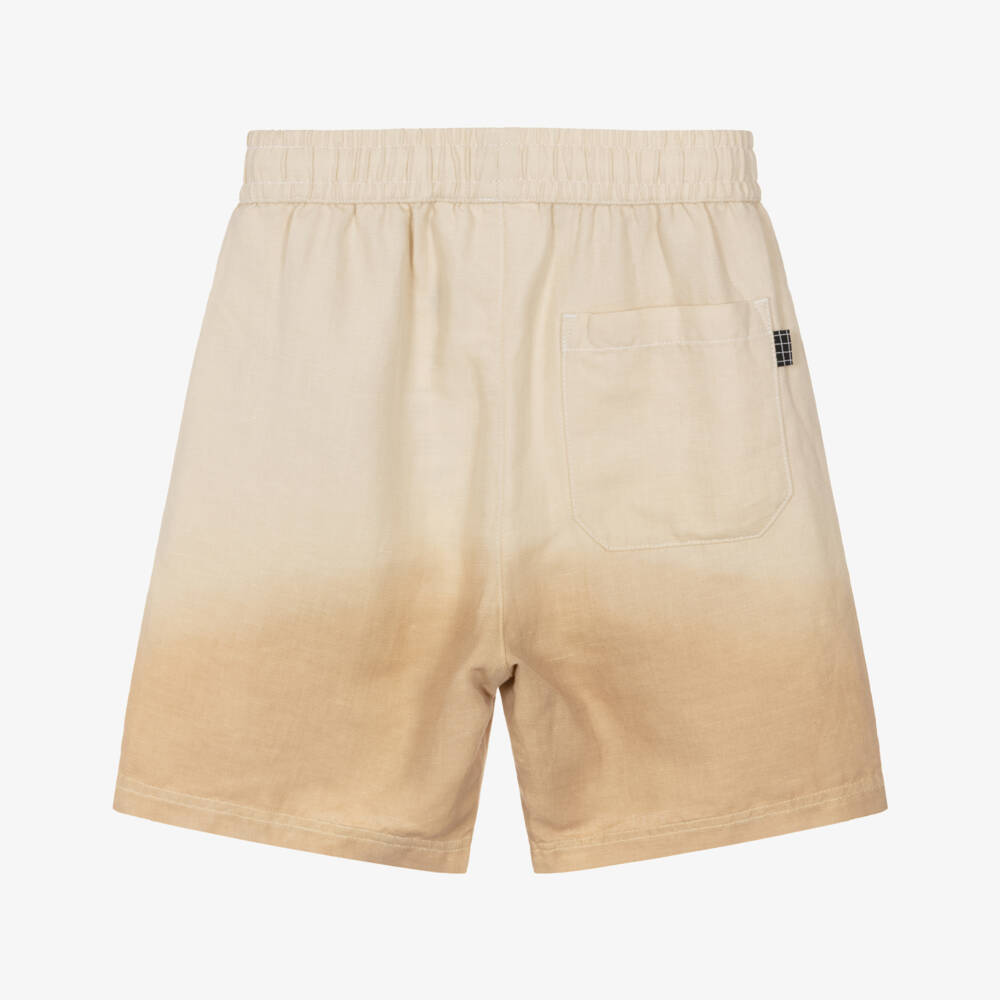 Molo-Boys Beige Gradient Linen & Cotton Shorts | Childrensalon Outlet