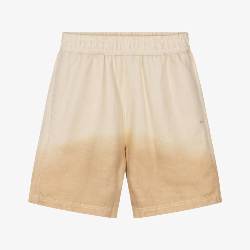 Molo-Boys Beige Gradient Linen & Cotton Shorts | Childrensalon Outlet