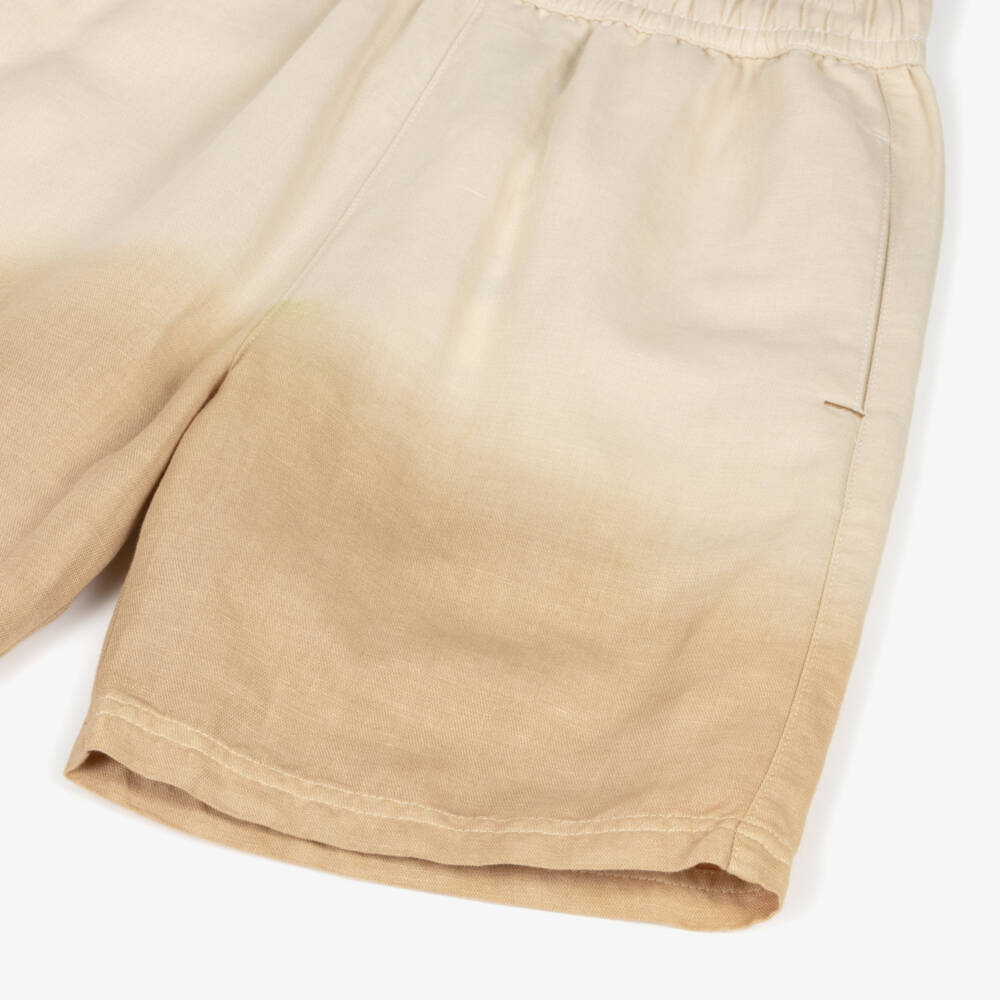 Molo-Boys Beige Gradient Linen & Cotton Shorts | Childrensalon Outlet