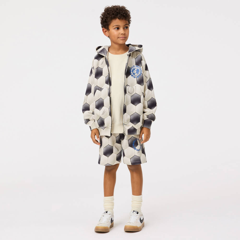 Molo-Boys Beige Organic Cotton Kick Shorts | Childrensalon Outlet