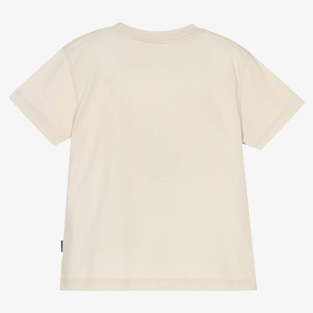 Molo-Boys Beige Organic Cotton T-Shirt | Childrensalon Outlet