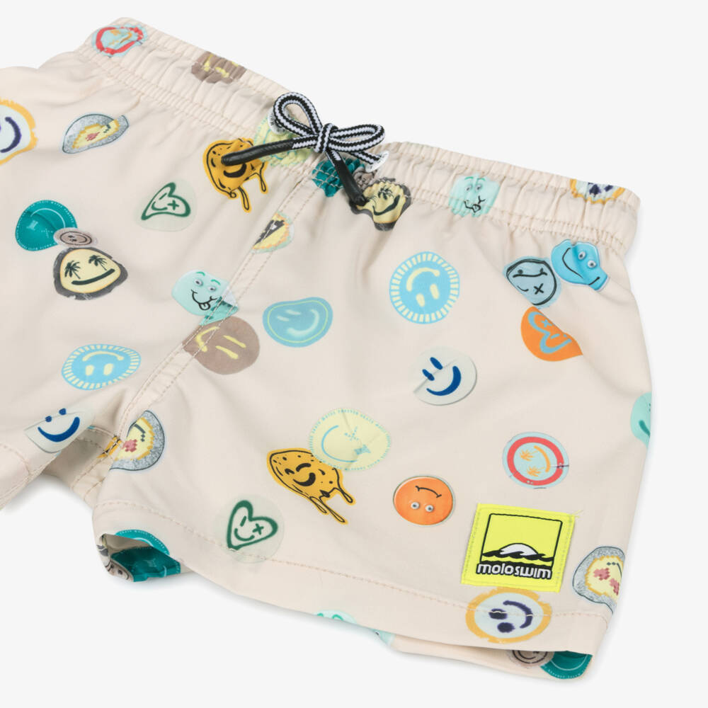 Molo-Boys Beige Playful Face Swimwear | Childrensalon Outlet