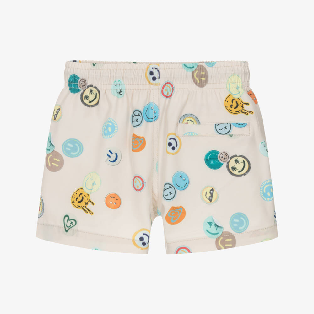 Molo-Boys Beige Playful Face Swimwear | Childrensalon Outlet