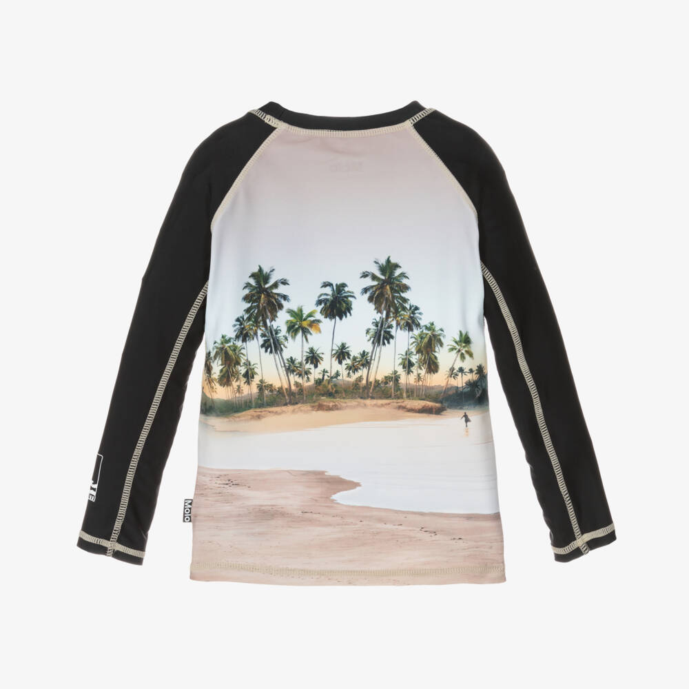 Molo-Boys Beige Sun-Safe Swim Shirt | Childrensalon Outlet
