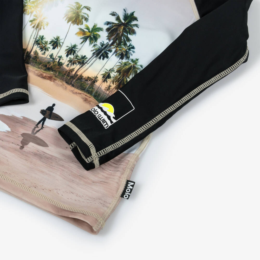 Molo-Boys Beige Sun-Safe Swim Shirt | Childrensalon Outlet