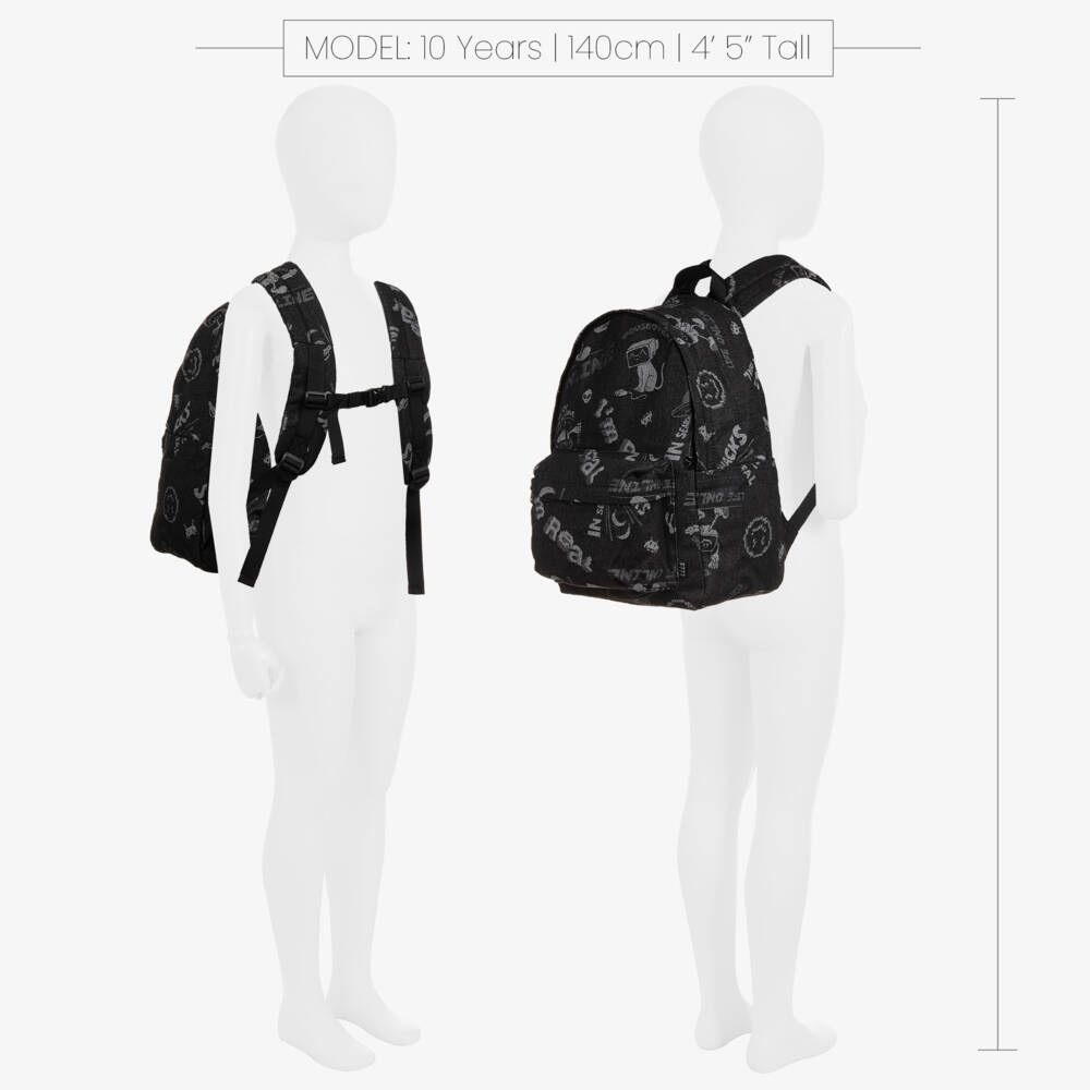 Molo-Boys Black Comic Print Backpack | Childrensalon Outlet