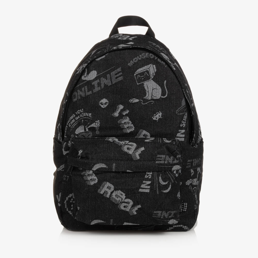 Molo-Boys Black Comic Print Backpack | Childrensalon Outlet