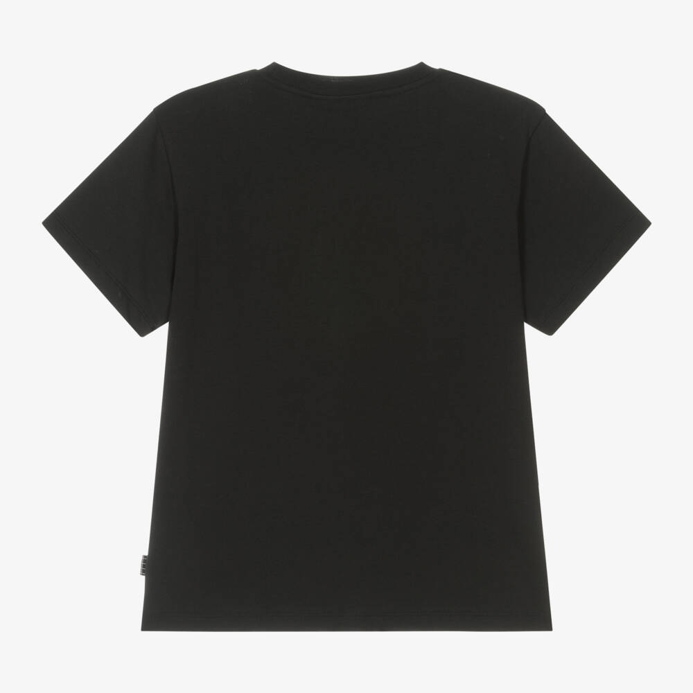 Molo-Boys Black Cotton Global Tee | Childrensalon Outlet