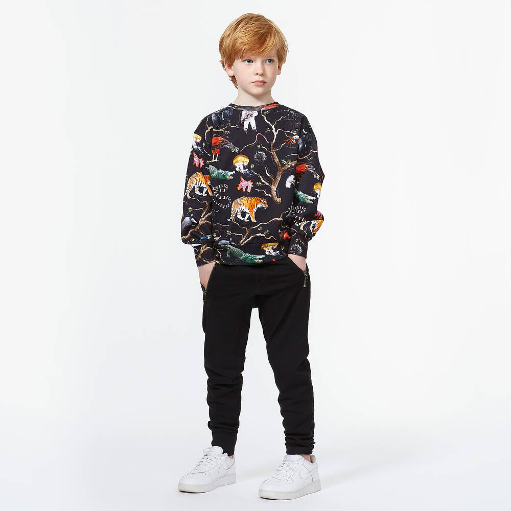 Molo-جوغرز قطن عضوي لون أسود للأولاد | Childrensalon Outlet