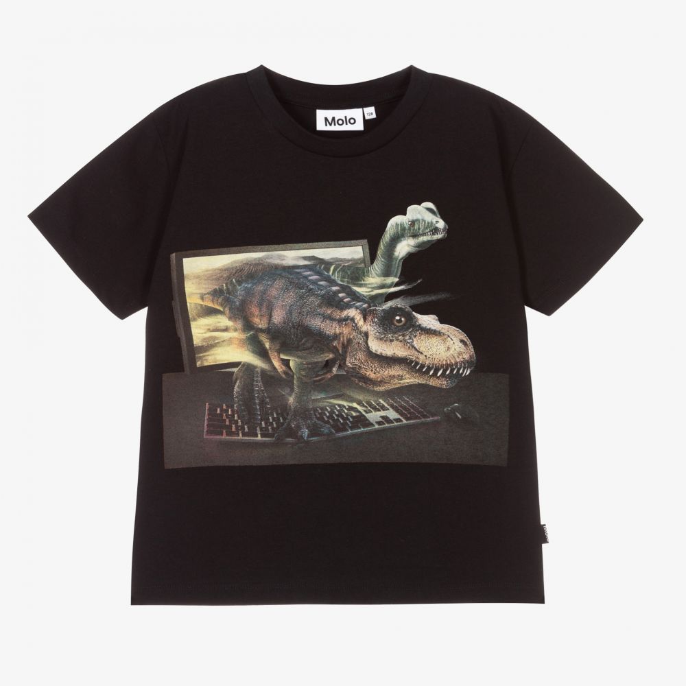 Molo - T-shirt noir en coton Garçon | Childrensalon