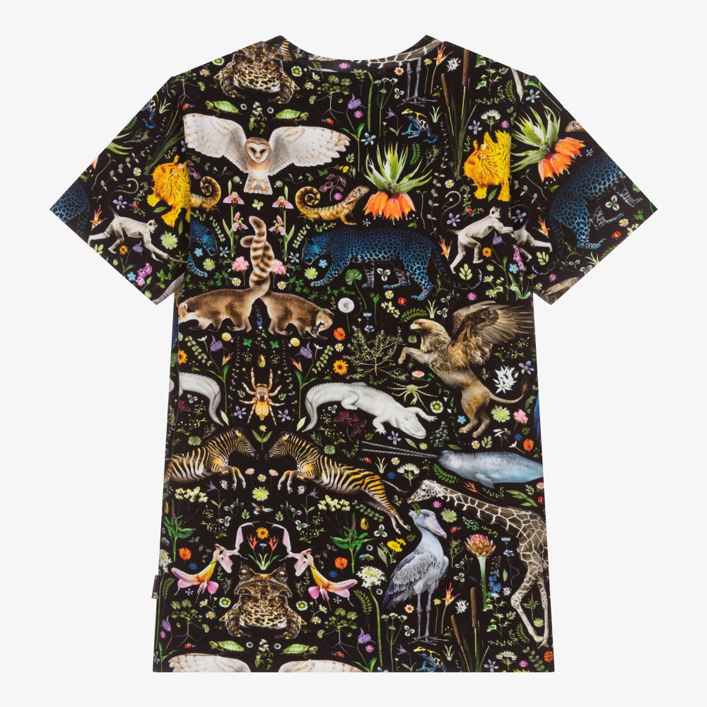 Molo-Boys Black Cotton T-Shirt | Childrensalon Outlet