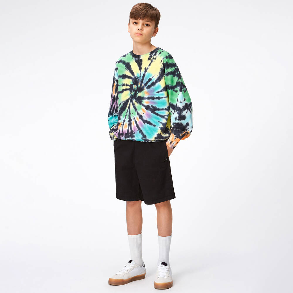 Molo-Boys Black Cotton Tie-Dye Sweatshirt | Childrensalon Outlet