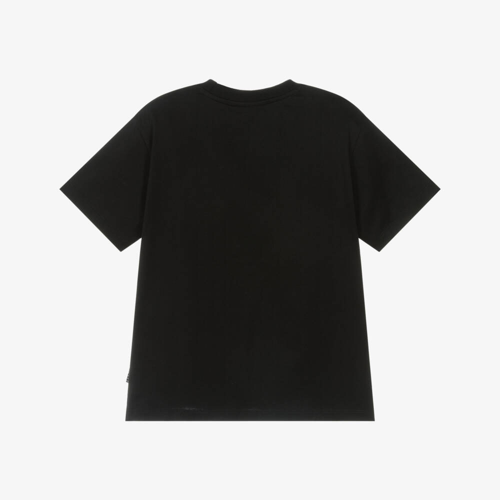 Molo-تي شيرت قطن أسود بنقشة اللهب للأولاد | Childrensalon Outlet