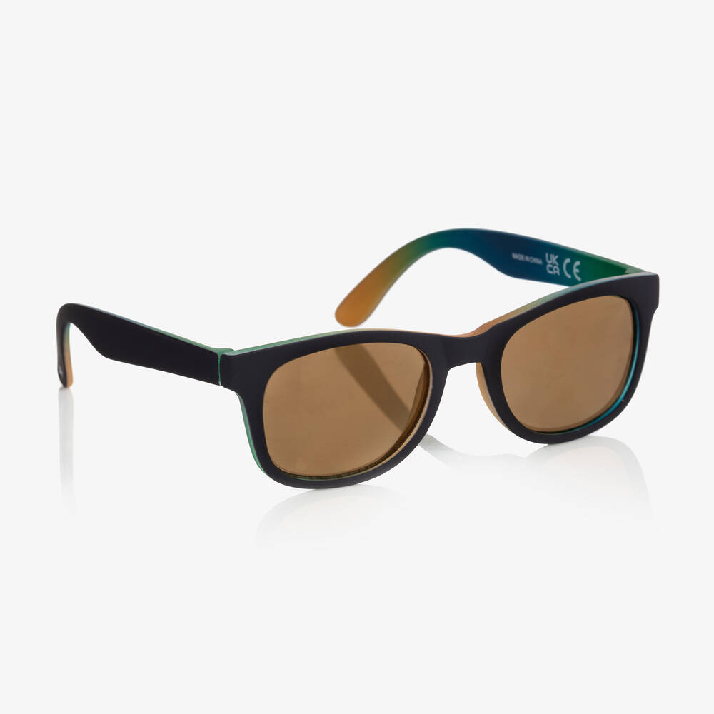 Molo - Boys Black & Green Sunglasses (UVA/UVB) | Childrensalon
