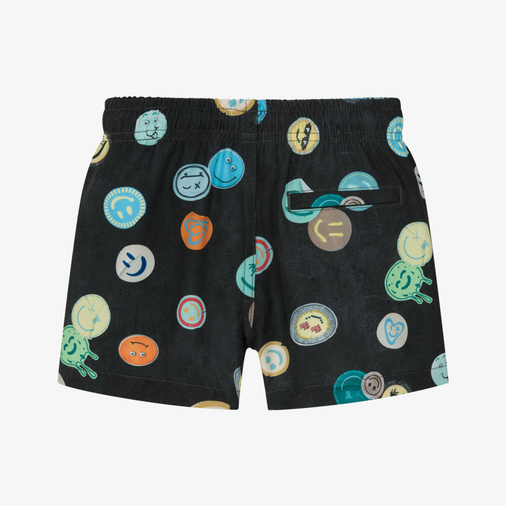 Molo-Boys Black Happy Face Swimwear | Childrensalon Outlet