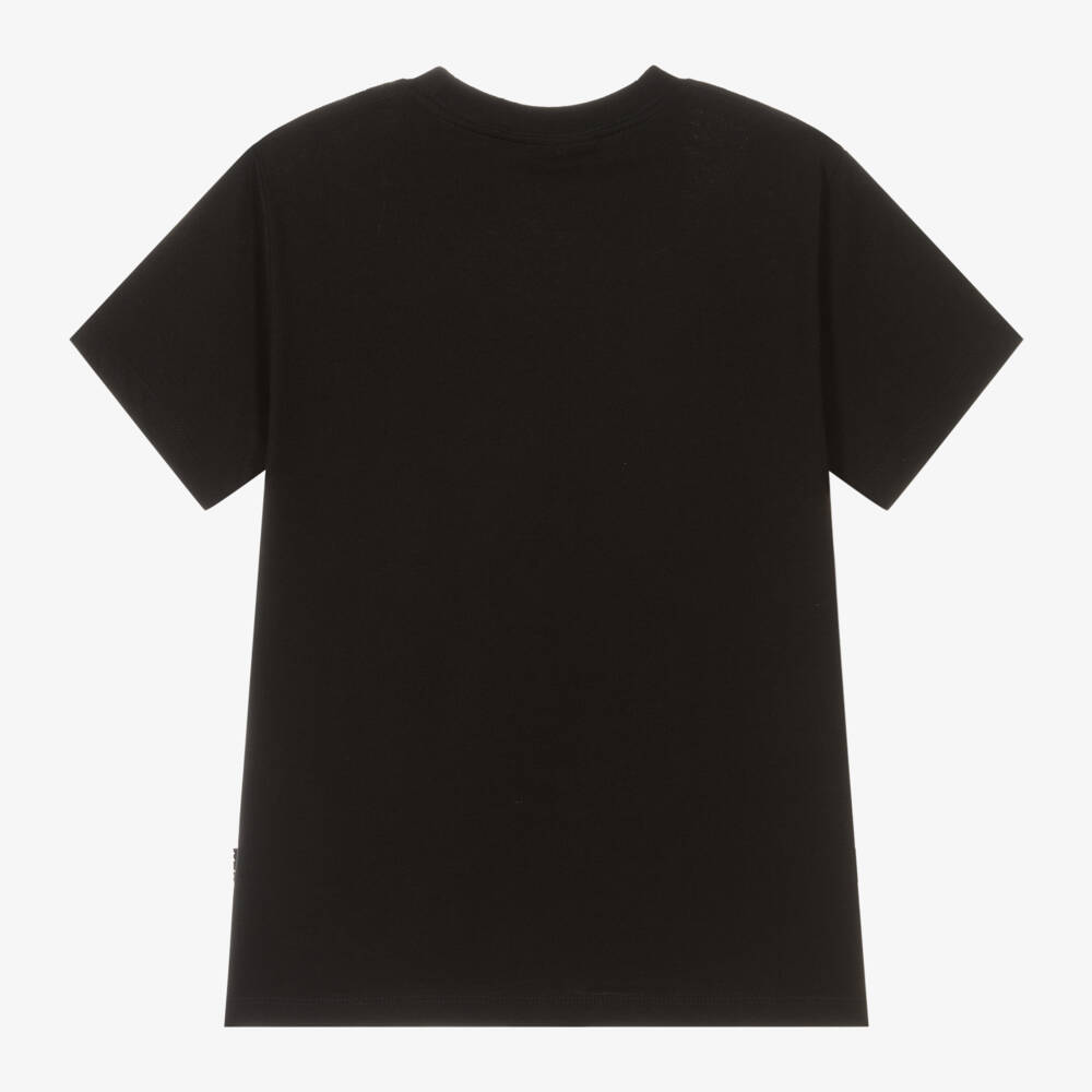 Molo-تيشيرت وجه سعيد أسود للأولاد | Childrensalon Outlet