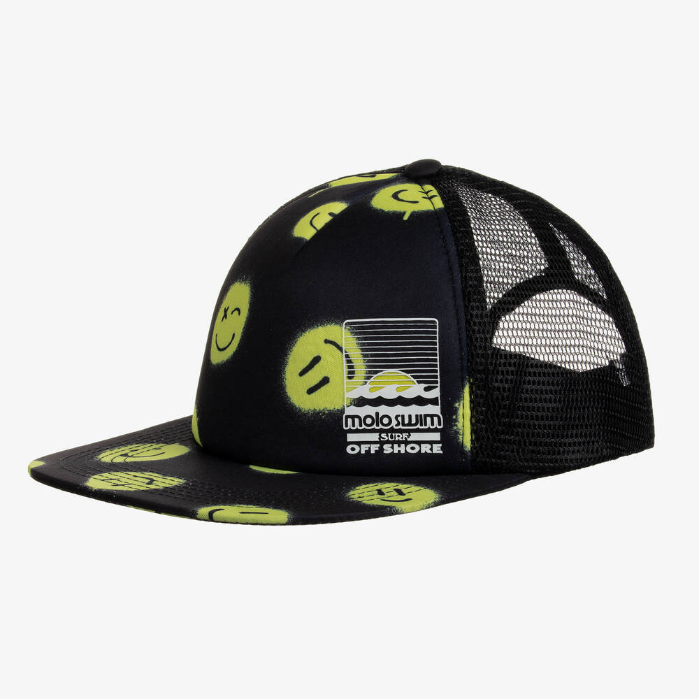 Molo-Boys Black Happy Sunny Hat | Childrensalon Outlet