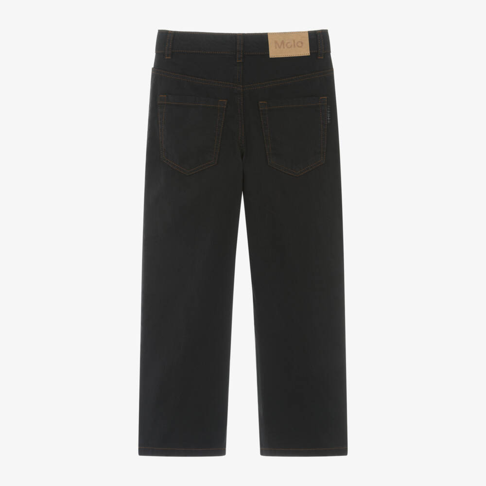 Molo-جينزبقصة واسعة مزيج قطن تويل وفيسكوز لون أسود | Childrensalon Outlet